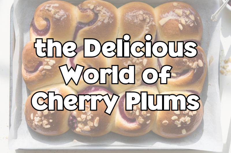 Cherry Plum Rolls with Almond Drizzle